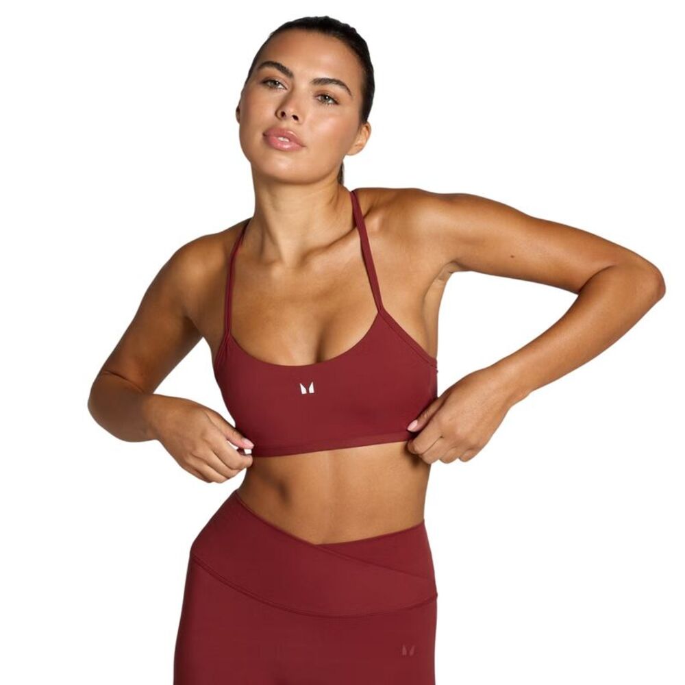 MyProtein Womens/Ladies Tempo Low Impact Spaghetti Strap Sports Bra / Cherry